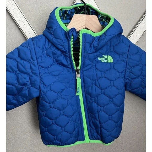 The North Face Infant Baby 6-12M Reversible Perrito Hooded Jacket - Blue - Picture 4 of 13